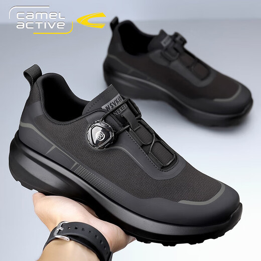 Camel dynamic men's shoes Spring and Autumn New Trendy Outdoor Hiking Shoes Anti-Slip Shoes Sports and Casual Shoes Running Shoes [Camel dynamic] Anti-slip 3527 Black 39 Standard Sports Shoes Size