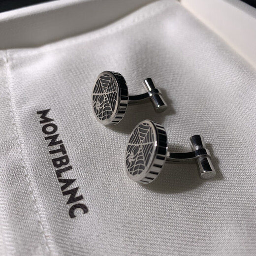 万宝龙（MONTBLANC）现货传承系列蜘蛛男士法式衬衣袖扣 蜘蛛袖扣