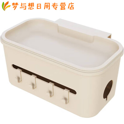 Crib Storage Hanging Basket Bedside Bedside Baby Changing Table Feeding Table Diaper Wipes Storage Bag Hanging Cream White-5-in-1 Hanging Basket 5 Functions