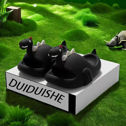 Chaomengcheng 1000+ people sold a single dinosaur slippers in one week in Chaomeng City. Cartoon boy girl baby summer home indoor bathing protection. Newly upgraded green chao soft dinosaur 24-25 inner length 160