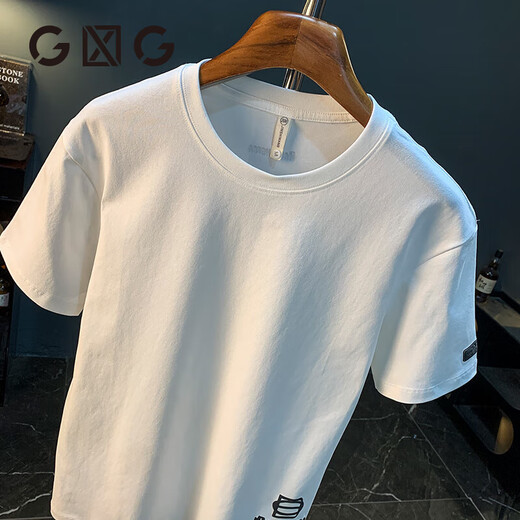 Camiseta de manga corta GLXLG Camiseta para hombres impresión de tierras de moda de peso pesado 2025 Summer delgado de camiseta de media manga mimediar