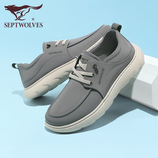 
Seven Wolf Canvas Shoes Men's Ice Silk Cool Breathable Walking Shoes 2025 Summer New Lightweight Shoes Feet Casual Daddy Shoes Men Gray 9928 40