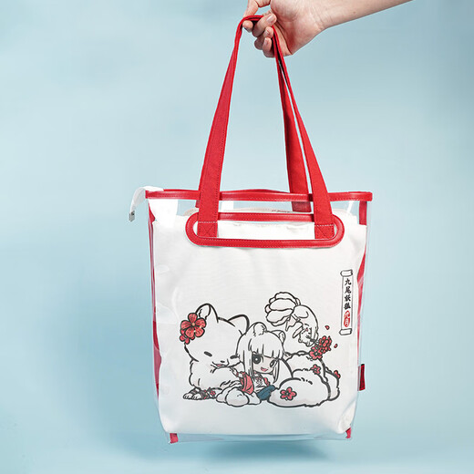 BEIFA Beifa x Inhumane Nezha Aolie canvas bag canvas bag transparent card storage bag three heads and six arms-Nezha