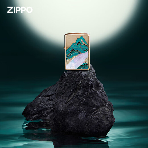 El agua de flujo de alta montaña de Zippo Lighter Funcionship High Mountain está a mil millas de distancia de los adornos de la recolección de tendencias nacionales en casa Kerosene a prueba de viento TC9902QT