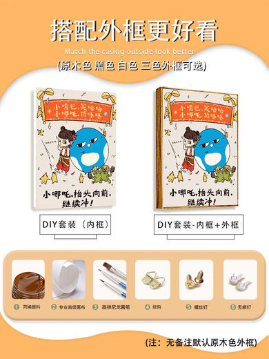 Yonghuan 2025 NEU NEZHA 2: DAMII DAHAI DIGITAL OIL PALERUNG AO BING BING HAND BINGETTE Füllung und Färbung hochprekiser Malerei LL12126 Acrylmalerei + professionelle Öl-Leinwand + Multiple