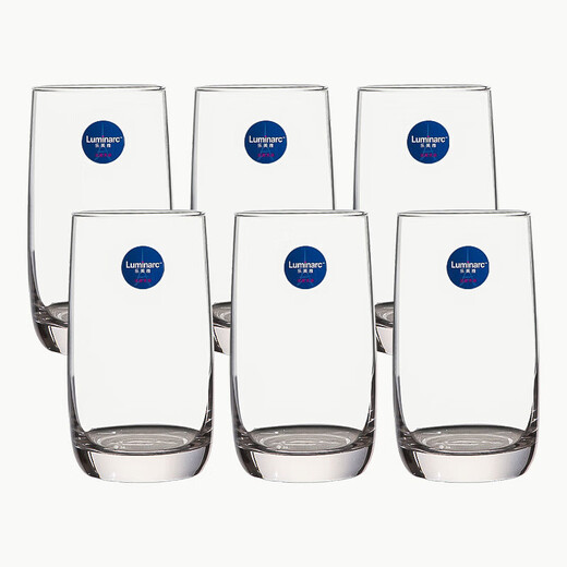 Copa de vidrio de vidrio de vidrio Copa de agua para el hogar Copa de té taza de leche Copa de leche Copa de agua bebida Copa de bebidas 6 Set 6 paquetes/290 ml de alta gama 13790+ Porta de desagüe Portal