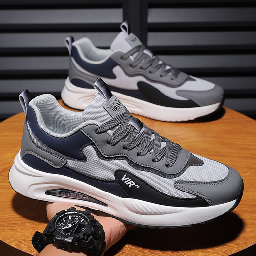 
Special price running shoes for men's shoes, soft sole shock absorption, comfortable daddy shoes casual and versatile summer breathable mesh sports shoes 9908 gray mesh 45