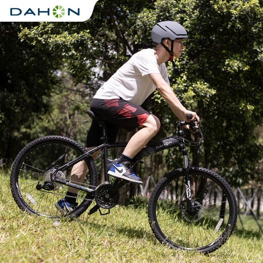 Dahon 26 pulgadas Brazo de disco de 27 velocidades Plegable bicicleta de montaña para hombres y mujeres adultos en bicicleta XAA673M Matt Black 26 pulgadas 26 pulgadas