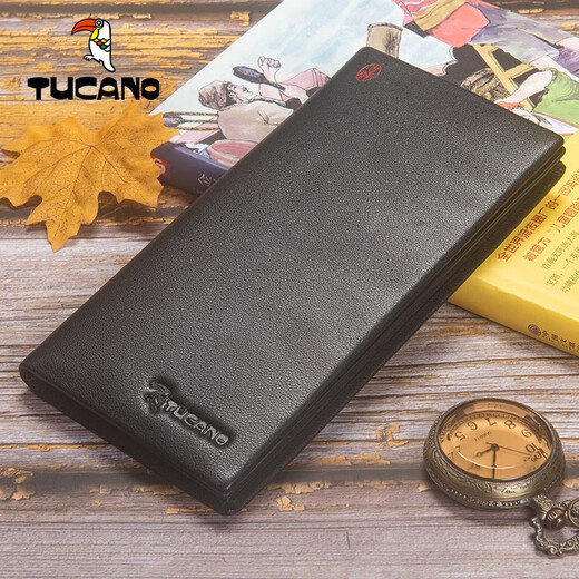 Billetera para hombres carpintería de cartas de billetera de billetera de múltiples tarjetas largas y de carpas
