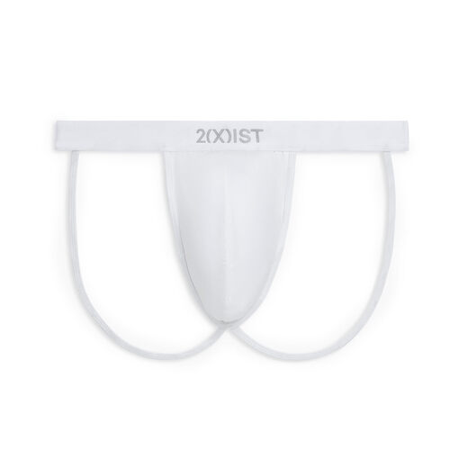 2(X)IST men's thong, breathable stretch fabric, seamless and comfortable sports briefs, large size available, bright white Large
