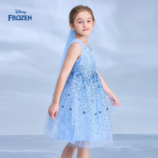 Disney Love Elsa Girls Princess Skirt New Dress Girls Summer Clothes Female Summer 2026 New Children's Clothes