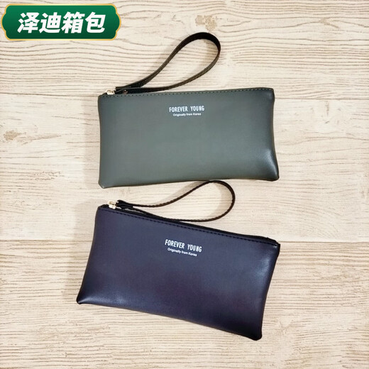 Yunluo Clutch Bag für trendy und vielseitige weiche Leder-Brieftasche von Frauen für Frauen-Mobiltelefontasche modische einfache Frauen kleine Tasche Leichtes Militärgrün Modell XYA96-31