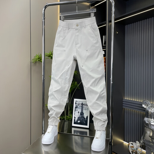 Pantalon de travail de Fertisson Meng pour les pantalons décontractés à patte droite à patte tendance à la tendance des hommes à égalité 692 kaki 32 (recommandé 130-145 Jin [Jin est égal à 0,5 kg]))