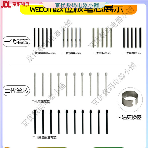 WACOM数位板笔芯BAMBOO CTL-460 660 470 471 671 672手绘板笔尖 原封一代弹簧笔芯五支装 【送更换器】 0x0cm