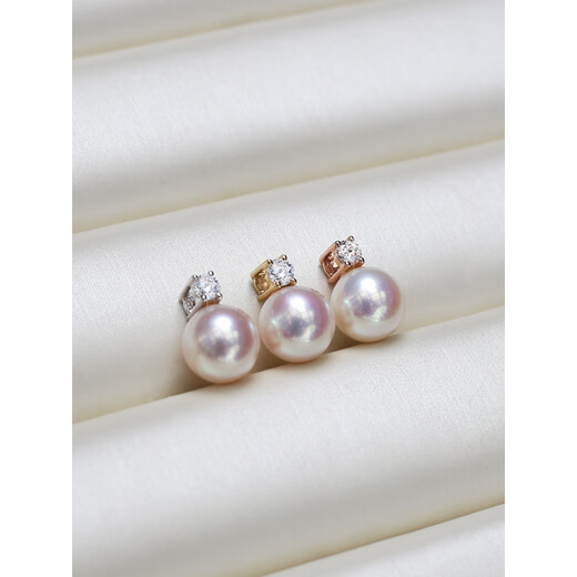 DR-FLVVS single pearl pendant without chain. Princess style pearl pendant with strong light comparable to akoya18K 18K white warm pink freshwater pearl without chain 9.6-10mm