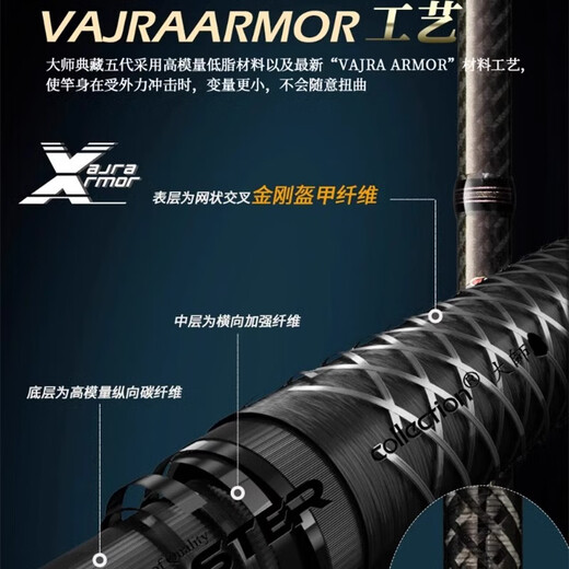CRONY国礼科尼24款大师典藏五代路亚竿枪直柄鲈鱼鳜鱼翘嘴虫竿远投竿 2.06m 虫系MCC5-692M枪柄2节