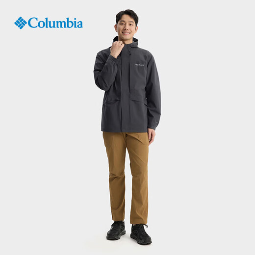 哥伦比亚（Columbia）2025春秋新款户外男防水防风连帽冲锋衣夹克外套XE4839官方正品 011 S 170/92A