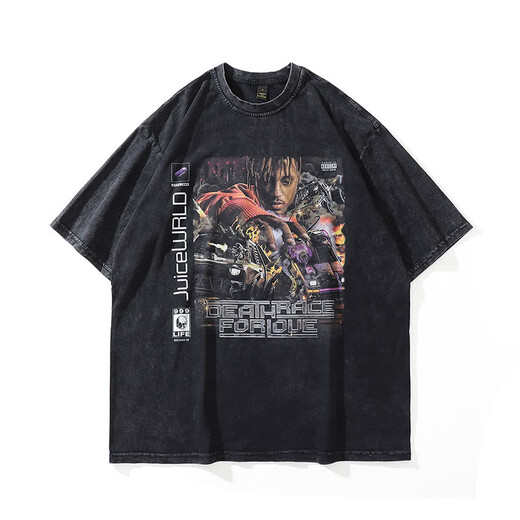 Jingpufei European et Américain Retro Retro Shirts à manches courtes pour hommes et femmes 759 m