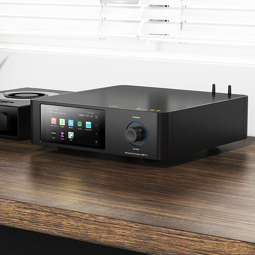 Shanling SMT1.3 desktop streaming media turntable digital broadcast decoding headphone amplifier all-in-one dual-band wifi6 transmission NAS function HD touch screen SMT1.3 black
