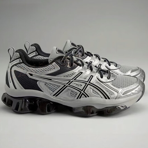 亚瑟士（asics）gel quantum Kinetic耐磨防滑低帮男跑步鞋黑白运动鞋 1203A270-022【银灰色】 42