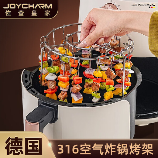 JOYCHARM German 316 stainless steel air fryer grill kitchen oven accessories universal vertical barbecue grill barbecue skewers large vertical grill-26 skewers