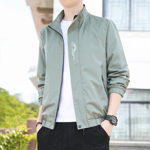 
Vancl [Same Model of Lei Jun] Spring and Autumn Thin Stand Collar Jacket Men's Casual Jacket Korean Style Trendy Short Trench Coat 686 [Black White] 4XL [Suggested 155-170Jin [Jin equals about 0.5 kg]]