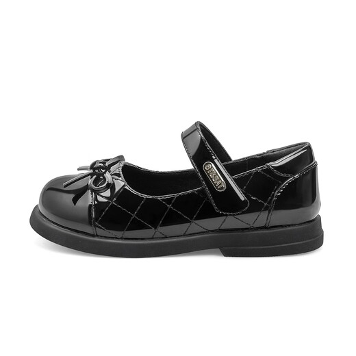 Saturday (St&Sat) Children's Shoes Girls Black Small Leather Shoes 2025 Spring and Summer New Classic Retro Princess Shoes Children's Shoes Performance Shoes Obsidian Black 32 Inner Length About 20.5cm