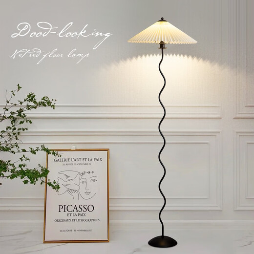 2025 Atmosphäre Wohnzimmer Stöbe Lampenbodendekoration 1n Lampe Nacht Lampe Brennstofffalten-Sofa Ins Lichtquelle 1396-Schwarz 5W-Ein-Single-Farbe warmes Licht