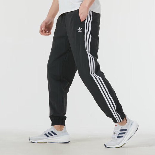 Adidas (Adidas) Clover Herren Sport Set New Workwear Woven Windproof Coat Fitnesstraining Trendy Casual Anzug Backdrucken mit Kapuzenjacke + Fußhosen s s