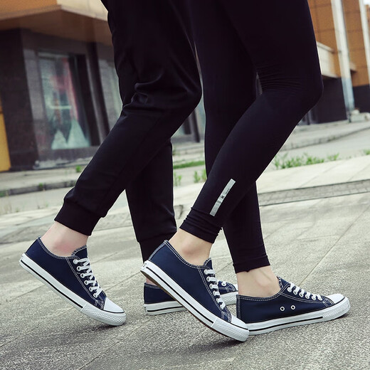 Europäisches Pastoralpaar Leinwandschuhe für Männer 2025 Sommer New Low Top Casual Sports Schuhe für Männer trendy und vielseitig (PJ) 6621 Blue 41