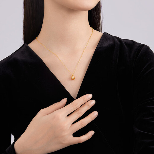 Queen of Pearl 18K gold 7-8mm seawater gold bead pendant heart-warming colorful car flower piece necklace for women birthday gift