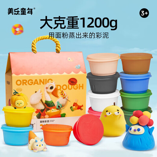 Meile Enfance Colorful Clay 12 Color Plashine Toolt Tool Not-Toxic Children's Clay Baby Kindergarten Gift