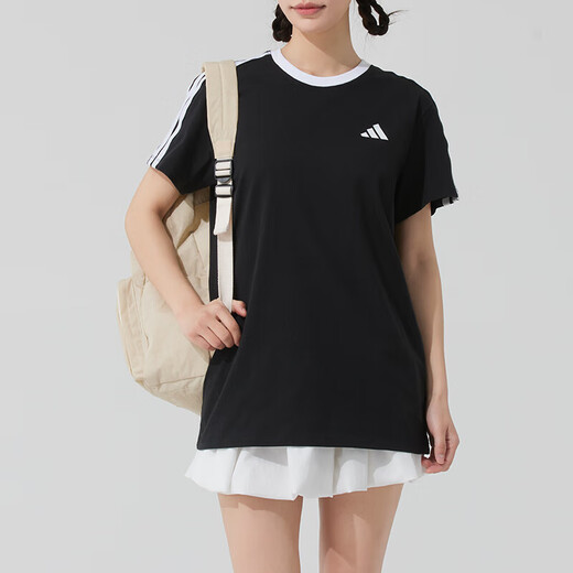 
Adidas women's sports suit 25 summer new simple casual round neck short-sleeved T-shirt running breathable sports pants trousers two-piece set/simple trend L