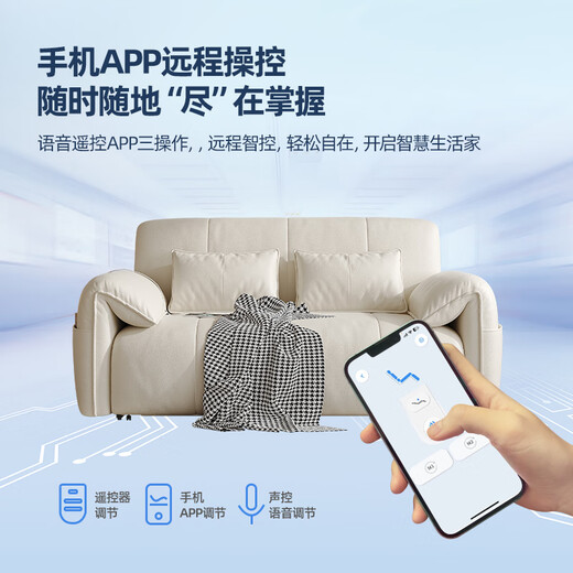 Xuanliyu Smart Electric Electric Dofa Cled Integrated и двойная поверхность 2025 Новая маленькая квартира многофункциональная телескопическая складная складная двуспальная кровать с белой 1,26-метром латексной модель + кошачья кожа