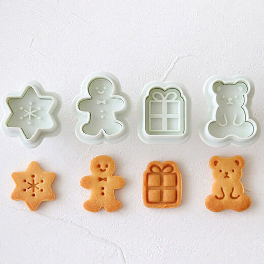 FL Japanese cotta Christmas cookie mold mini animal children's cookie baking cartoon cute tool COTTA hug animal cookie mold