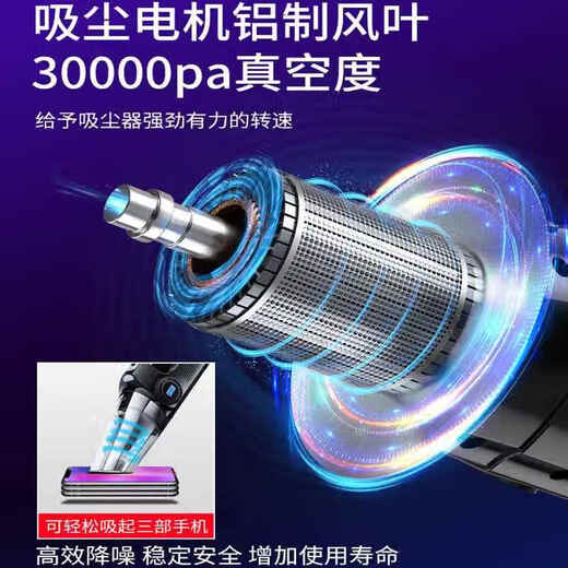 What is Sanqihu German car vacuum cleaner plus air pump all-in-one car wireless charging car home SN3451 pointer model high-end black (wired) free accessories + storage