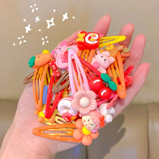 Duti Korean style children's hair accessories bb clip card for broken hair baby bangs clip side clip headband girl hair clip little girl hair clip solid color mixed set of 40 pieces