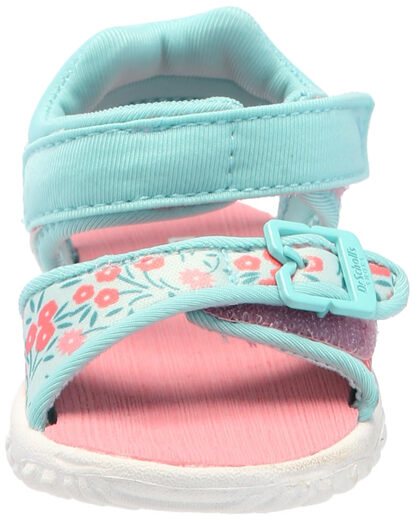 Shuangjian Dr. Scholl s Children's Baby Girl Time2play Toddler Sports Sandals Aqua Blue Floral Nylon 6 Infant