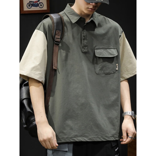 
VANCL short-sleeved shirt for men 2025 new elastic quick-drying mountain outdoor casual summer Japanese polo shirt men's T-shirt Z838 apricot color thin M suitable for 115-130Jin [Jin equals 0.5 kg]