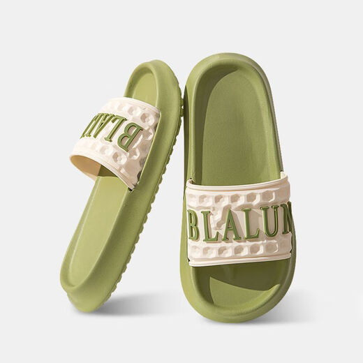 
Huilijun slippers for women in summer thick sole home indoor bathroom bathing, non-slip stomping, couple wearing sandals for men outside BLALUN[9901] black 36-37