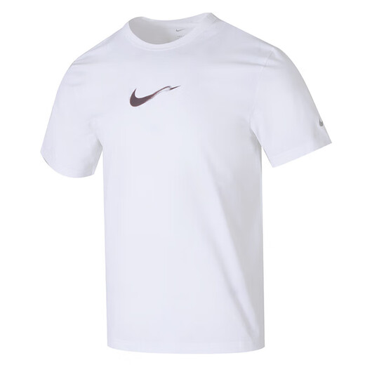 Traje deportivo de secado rápido de verano de Nike (Nike) para hombres, ropa casual de seda de seda de hielo moderna y de moda, camiseta de manga corta HV4882/blanca, Top S