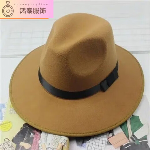 Huowen Shanghai Beach Xu Wenqiang Herren Retro Hut Big Bim Top Hut Jackson Bühnenbilder Hut Xu Wenqiang Stil - Schwarzer Erwachsener Stil 58 cm