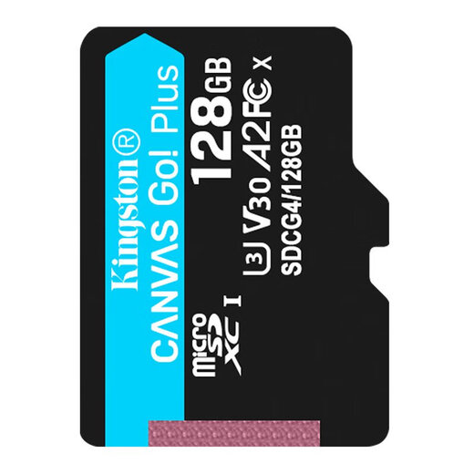 Kingston TF card DJI pocket3 drone Action4 5pro action camera memory card high speed supports 4K HD U3 A2 driving recorder storage sd card 128G reading speed 200MB/S ultra-clear 4K SDCG4