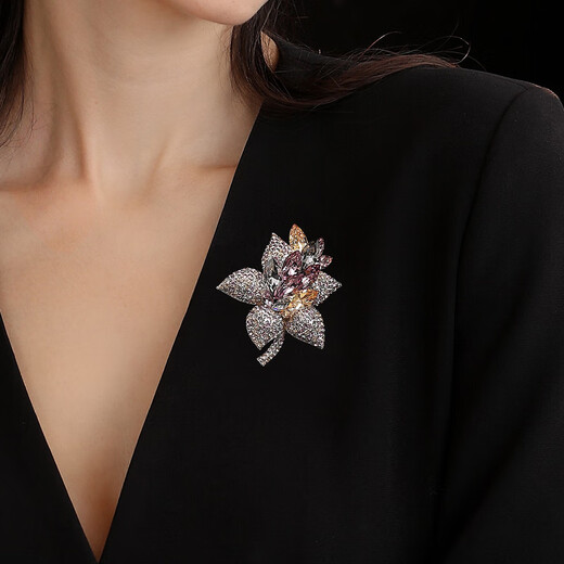 Oppenheimer benheart Danish Shibang brooch for women, high-end, exquisite and personalized, versatile corsage brooch, niche gift, brooch - Shibang champagne gold