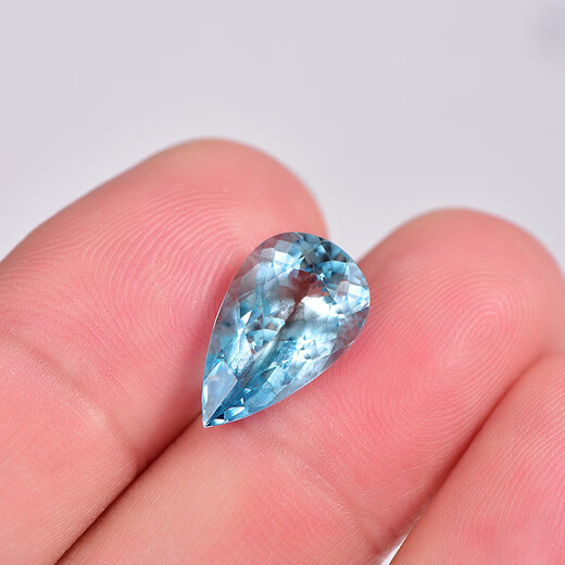 Millai Jewelry Approximately 5.53 Carats Natural Santa Maria Aquamarine Loose Stone Women's Customizable Jewelry Ring Pendant with GDTC Certificate