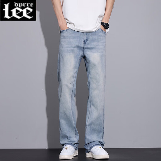 Lee dprre牛仔裤男士2025新款宽松直筒夏季薄款美式潮牌百搭复古休闲裤子男 9901复古蓝 XL