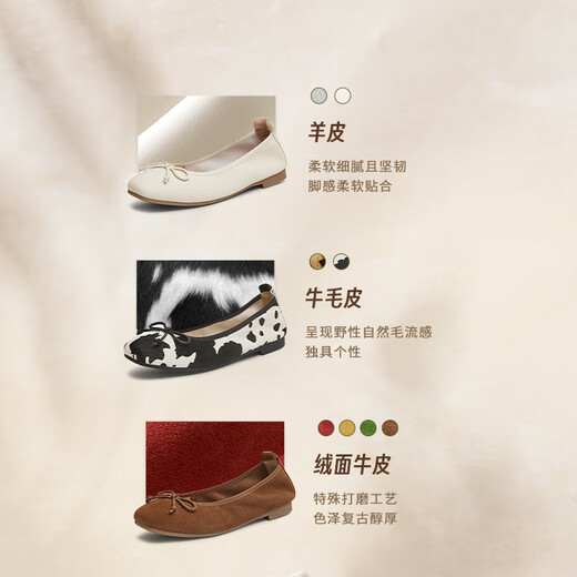 
Tianmeiyi [Rainbow Gummy] Mary Jane shoes for women's shoes for shallow mouth flat-soled commuter ballet leather shoes