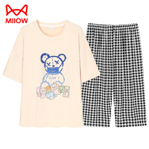 Catman (Miiow) 200Jin [Jin equivale a 0.5 kg] Pantalones de manga corta de algodón pijama de tamaño extra grande para mujeres en el verano MM LOLE 220Jin [Jin iguala 0.5 kg] 240Jin [Jin equivale a 0.5 kg] 6xl establecido QDX719# Panentes cortados cortos M [80-100Jin [Jin igualar]