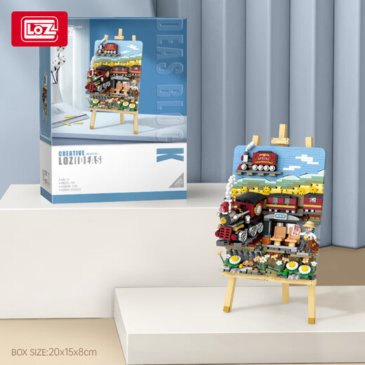 
Loz building block three-dimensional painting 1296 artist cute painting photo frame Christmas gift ornaments for boys and girls assemble toys LOZ1283 Christmas tree three-dimensional painting