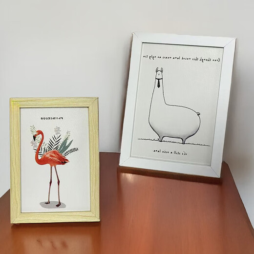 Three-dimensional photo frame Nordic simple table hanging wall 5 inches 6 inches 7 inches 8 inches 10 inches aA4 inches 12 inches photo frame wood color empty frame high-end non-customized photo wash wall 5 inches (can hold 8.9*12.7cm) horizontal and vertical table wood color